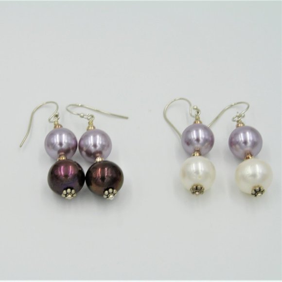 Fresh Water Pearl Earrings - Picture 2 of 2